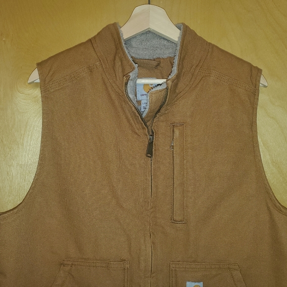 Carhartt Duck Canvas Sherpa Lined Vest NWOT - Picture 3 of 11